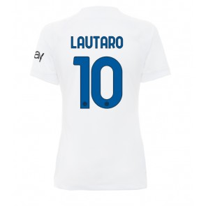 Inter Milan Lautaro Martinez #10 Replika Udebanetrøje Dame 2023-24 Kortærmet